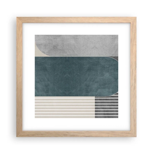 Plakat i ramme af lyst egetræ - Horisontal komposition - 30x30 cm