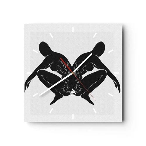 Vægur, Uret - En delt sjæl - 30x30 cm
