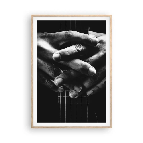 Plakat i ramme af lyst egetræ - Kunstnerens bøn - 70x100 cm