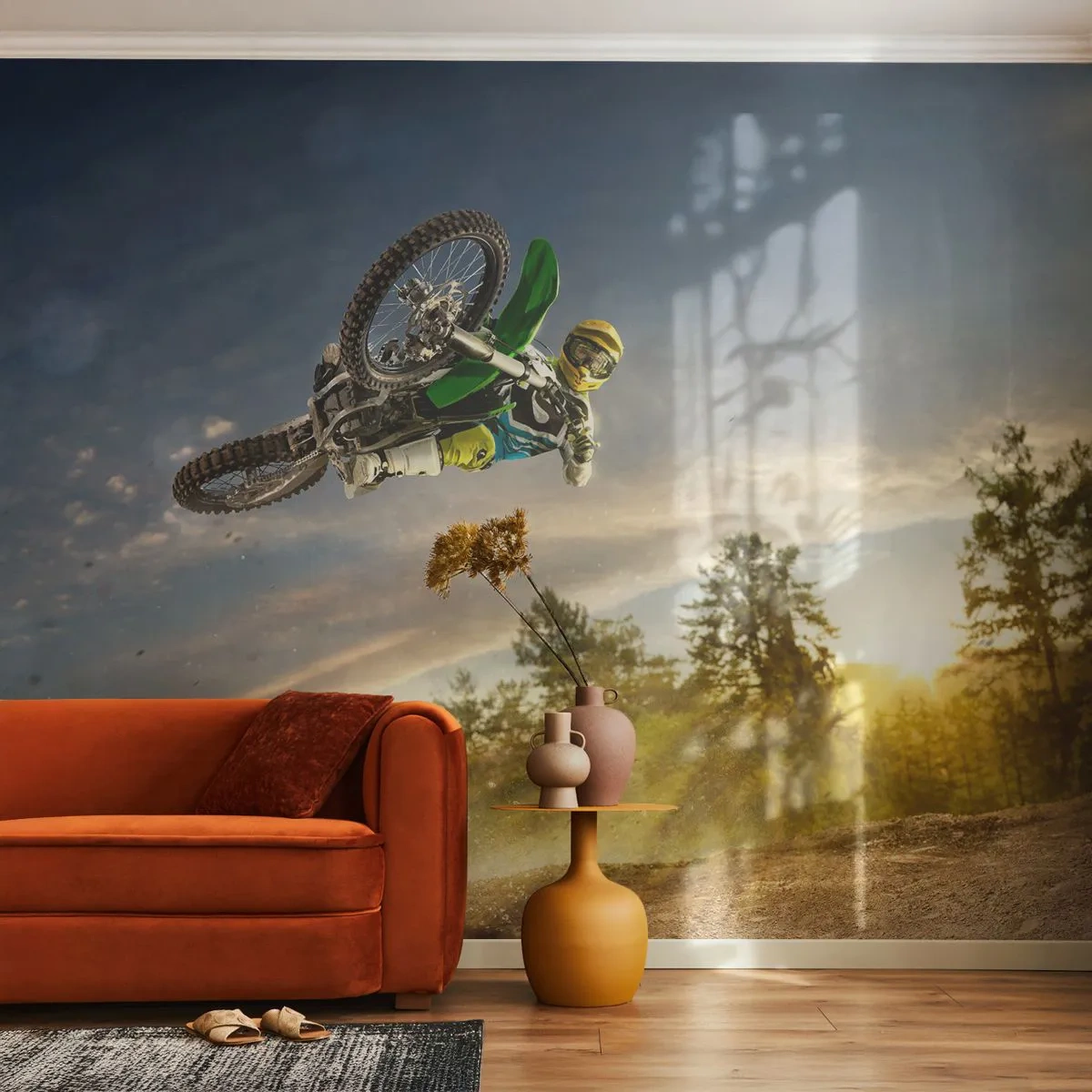 Fototapet Premium Sand - Tænd for dine følelser! - Sport, Motorcykel, Motocross - 100x70 cm