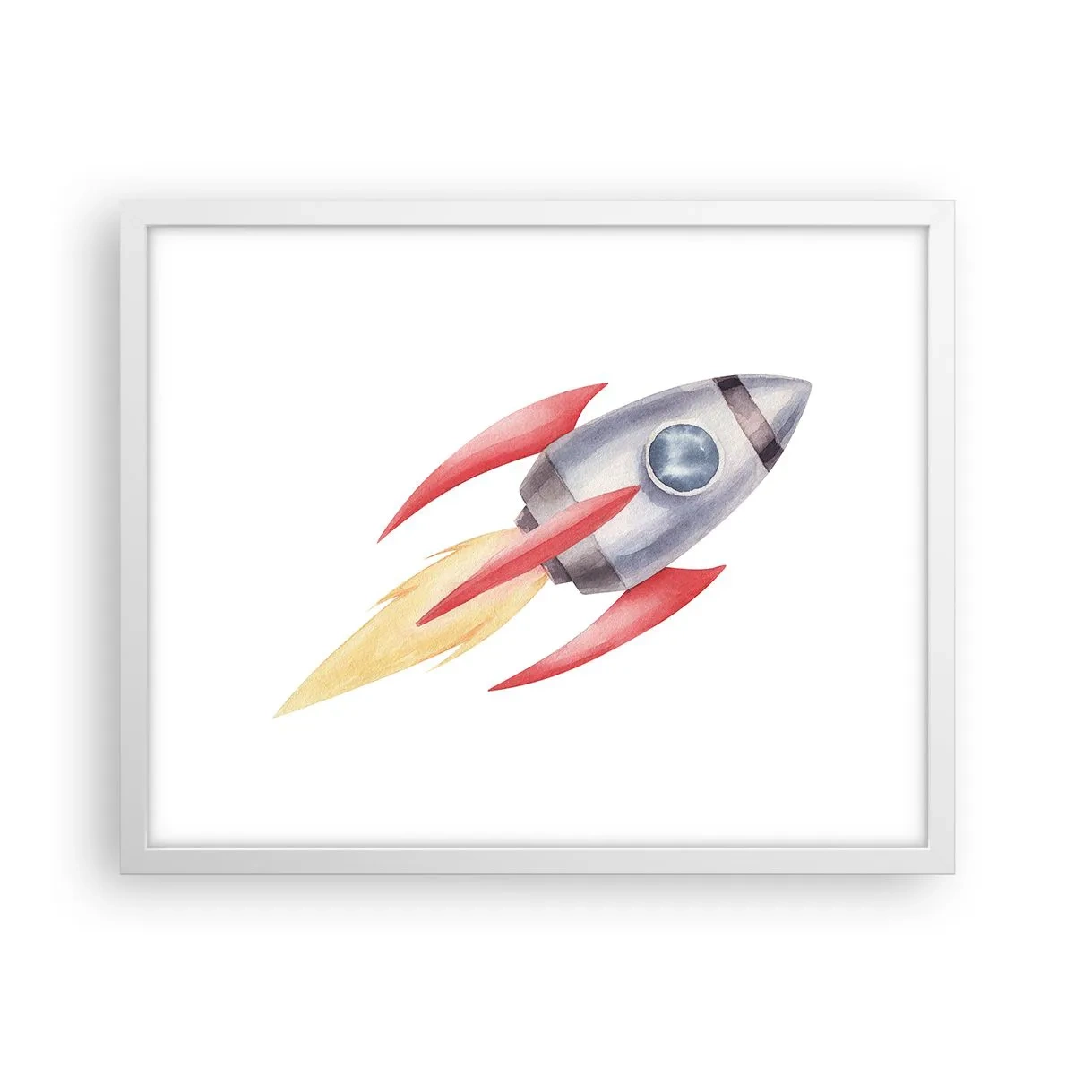 Plakat i hvid ramme - Højere, hurtigere, længere - 50x40 cm