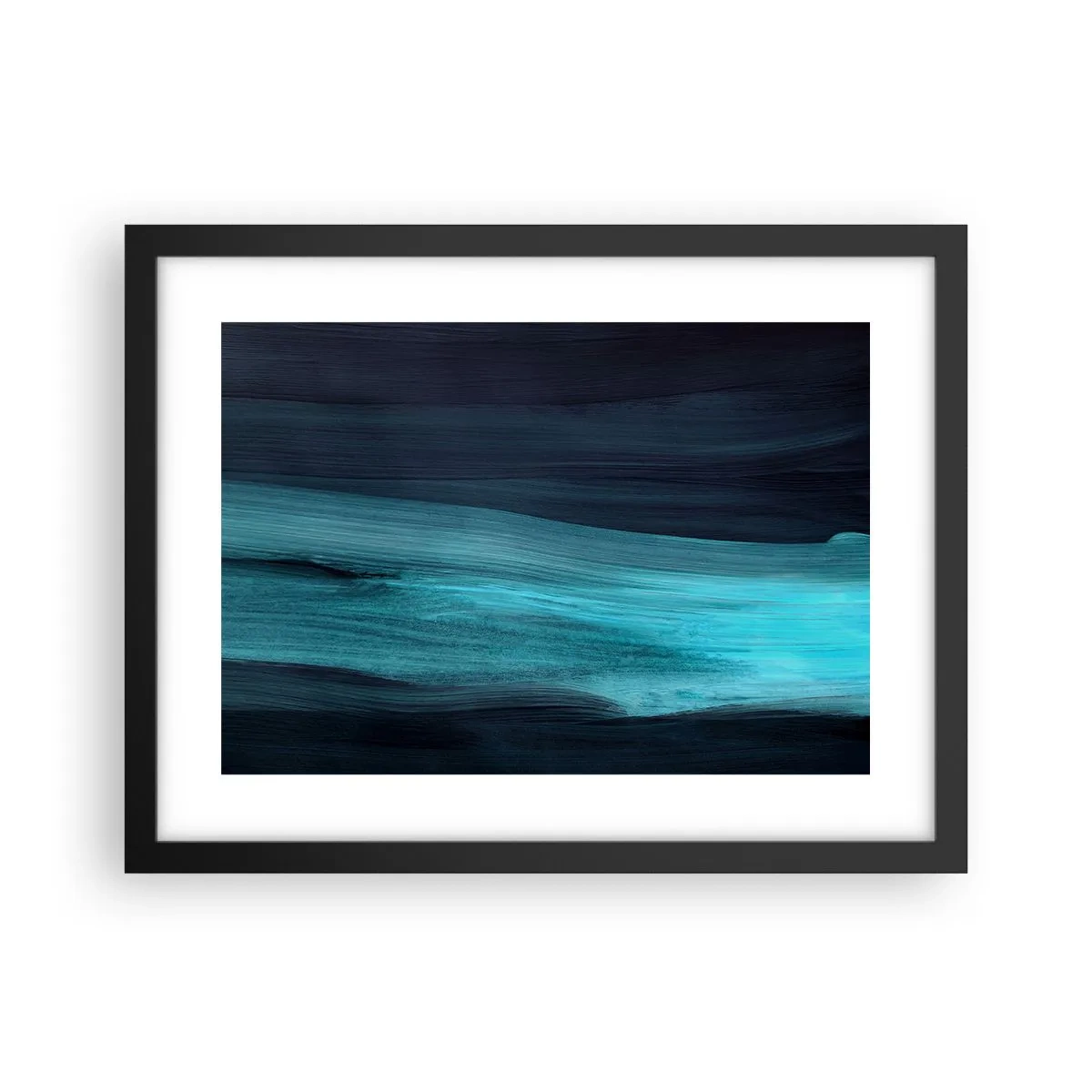 Plakat i sort ramme - Svøm med strømmen - 40x30 cm