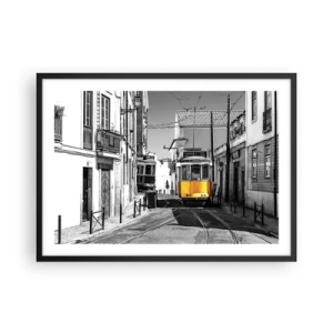 Plakat i sort ramme - Lissabons ånd - 70x50 cm