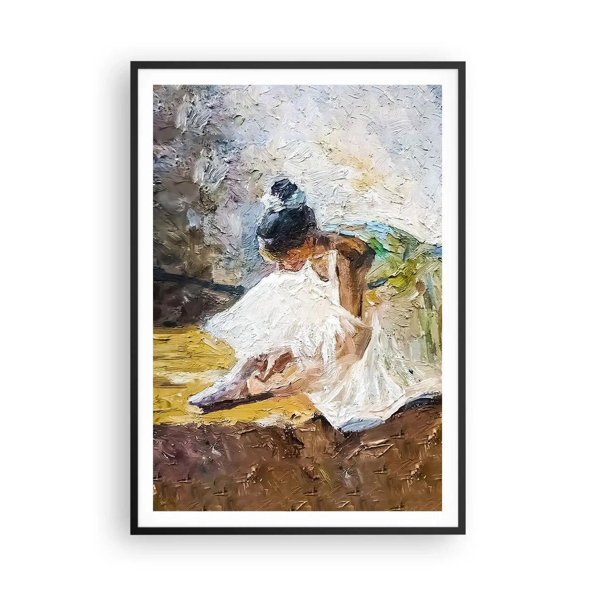 Plakat i sort ramme - Fra et maleri af Degas - 70x100 cm