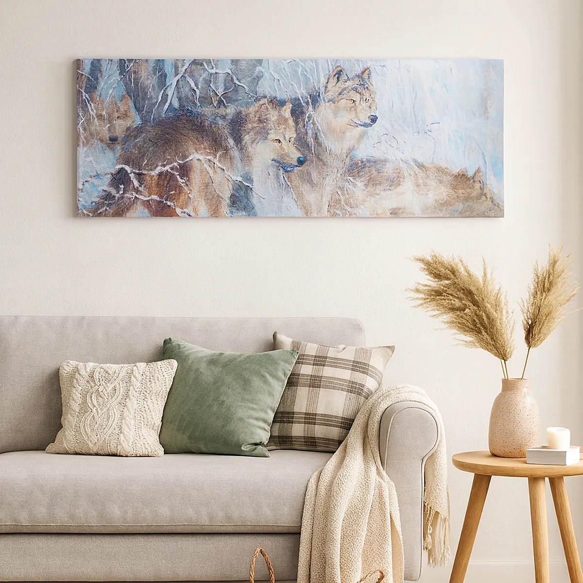 Lærredstryk - Billede på lærred - OBS! På vej... - 30x30 cm