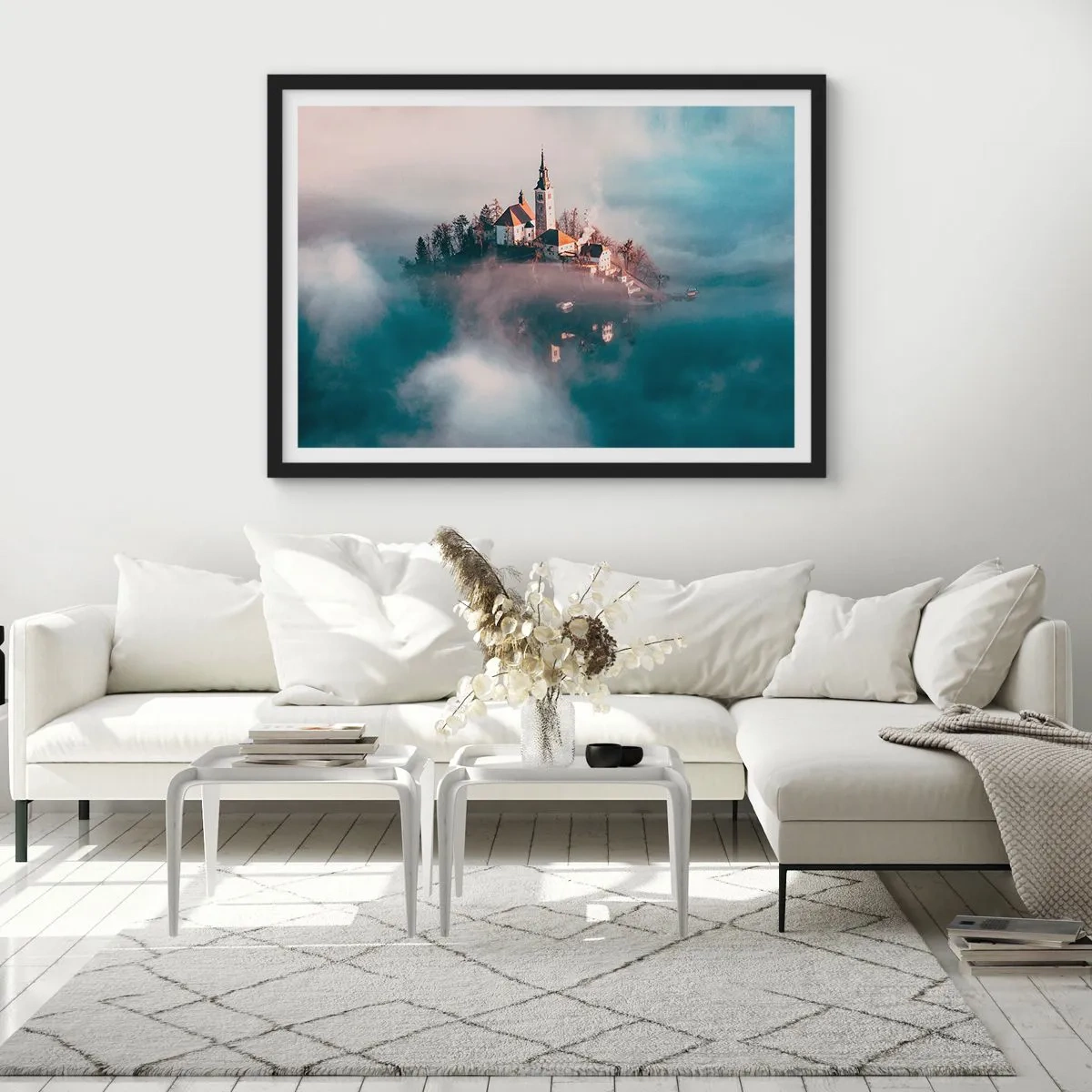 Plakat i sort ramme - Drømmeøen - 100x70 cm