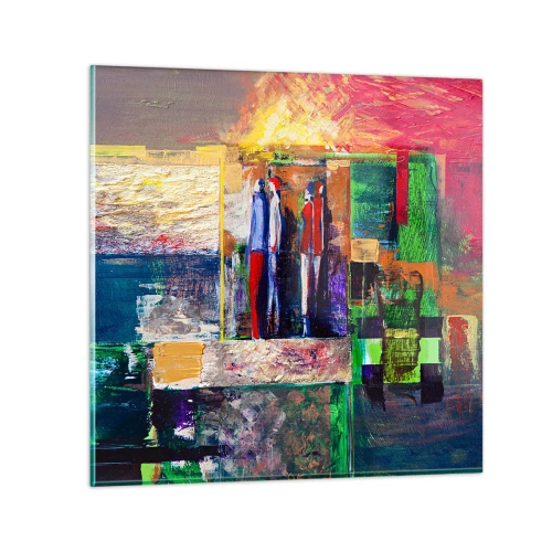 Billede på glas - Forhold og følelser - 40x40 cm