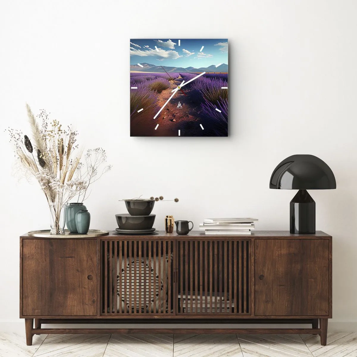 Vægur, Uret - Duftende marker - 40x40 cm