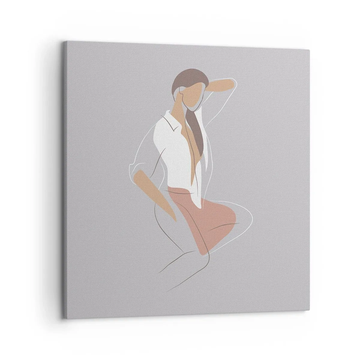 Lærredstryk - Billede på lærred - Omrids af nåde - 50x50 cm