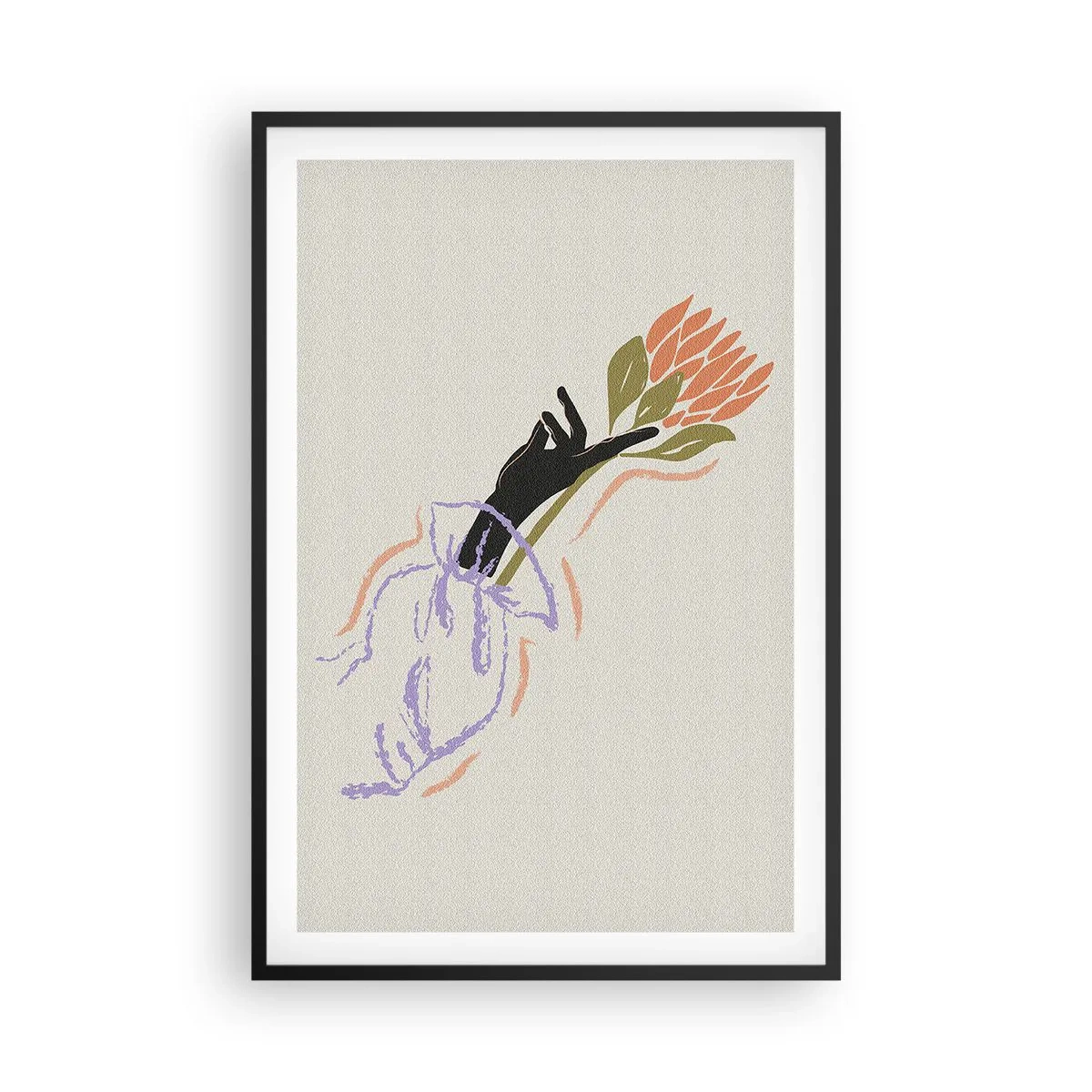 Plakat i sort ramme - En søsterlig berøring - 61x91 cm