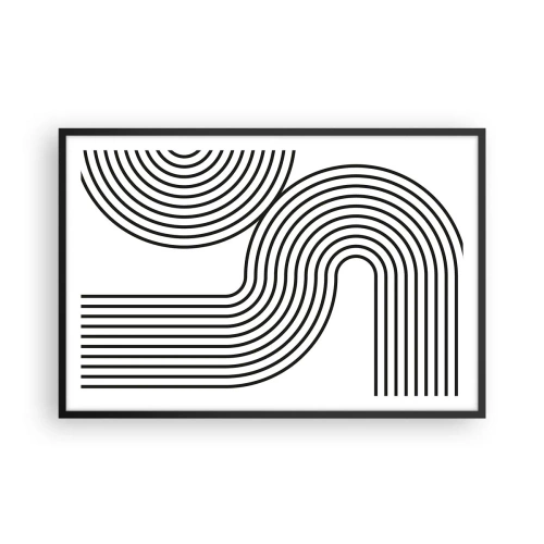 Plakat i sort ramme - På en kurve - 91x61 cm