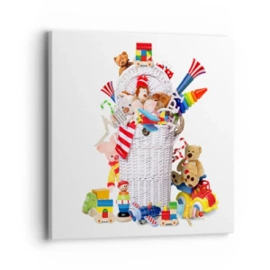 Lærredstryk - Billede på lærred - Småbørns skatte - 40x40 cm