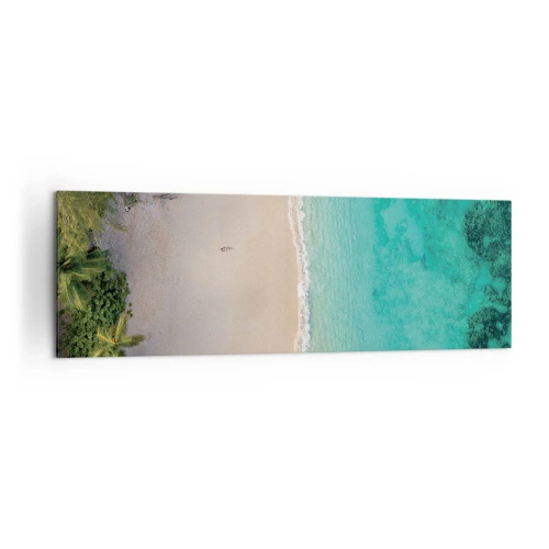 Lærredstryk - Billede på lærred - Paradis strand - 160x50 cm