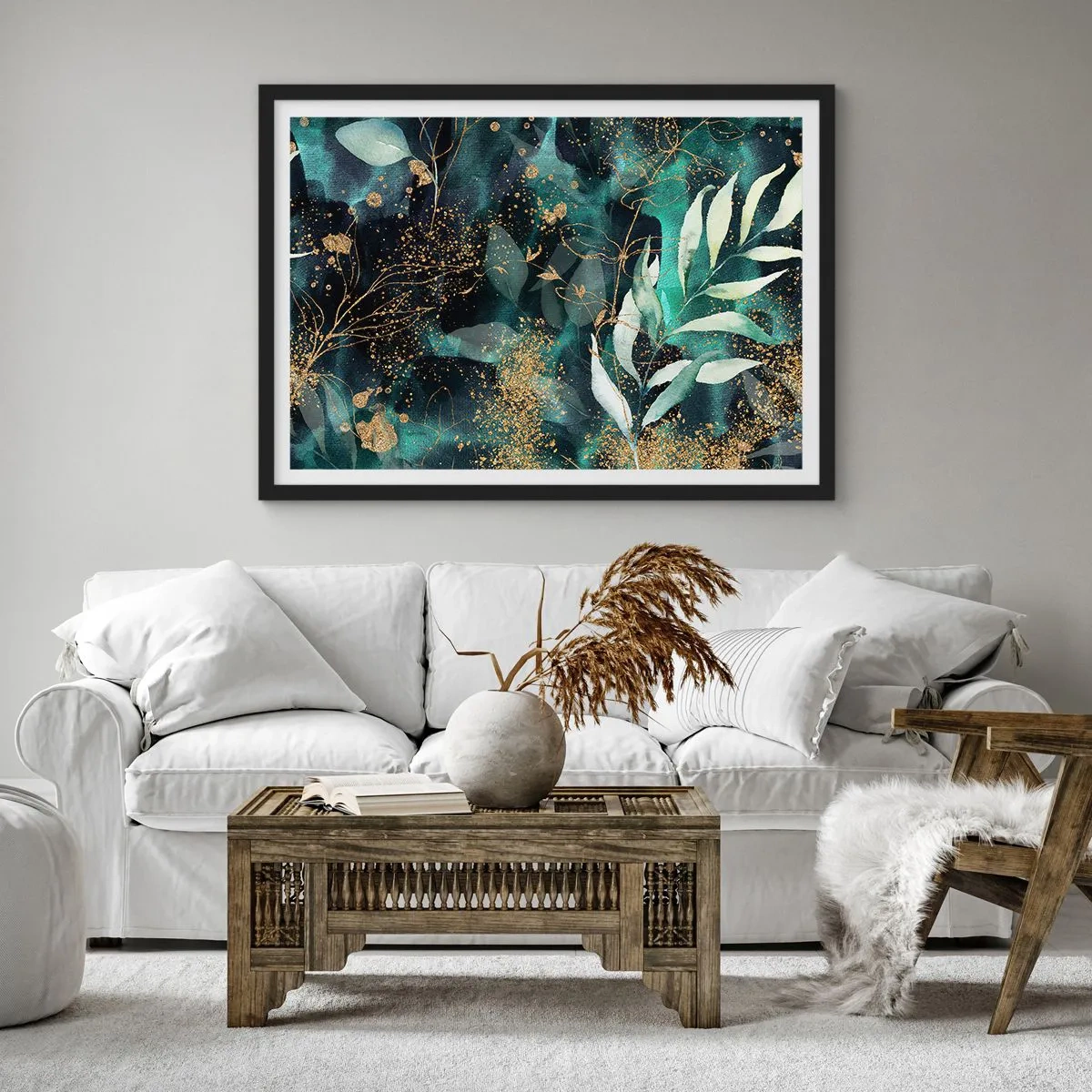 Plakat i sort ramme - Fortryllet have - 70x50 cm