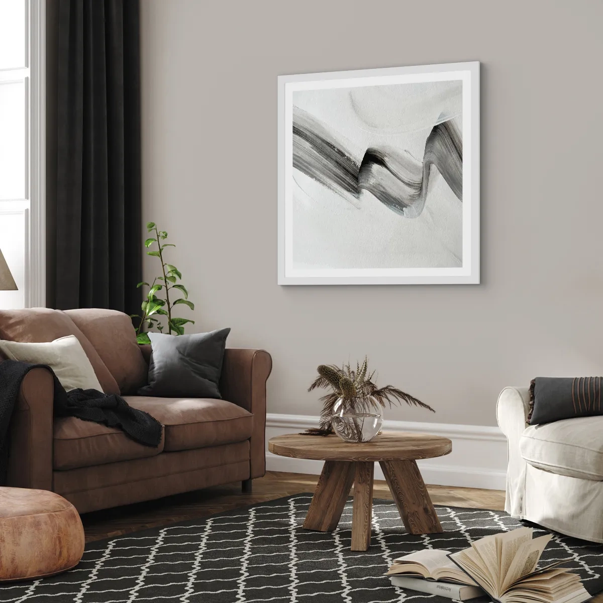 Plakat i hvid ramme - Bare for sjov - 30x30 cm