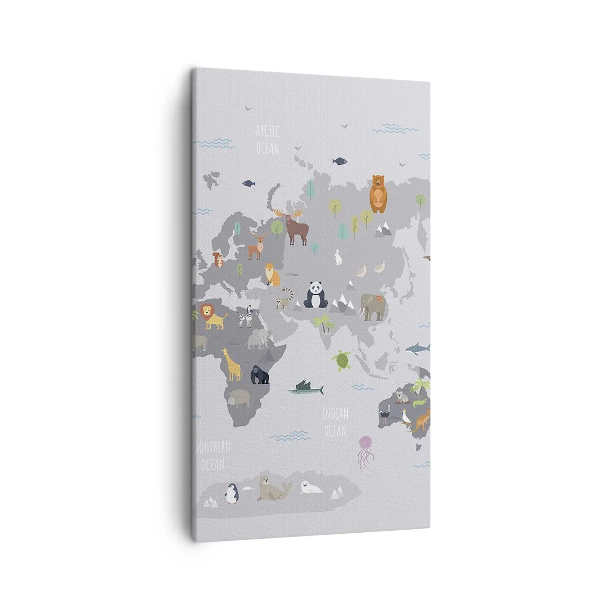 Lærredstryk - Billede på lærred - Fortæl mig, hvor du er fra... - 45x80 cm