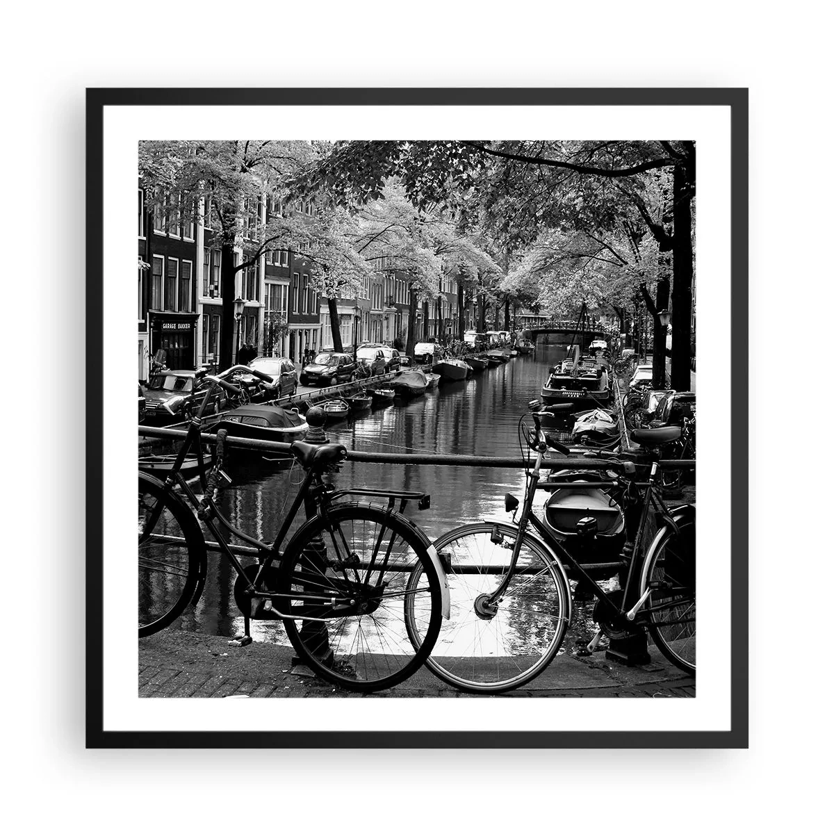 Plakat i sort ramme - En meget hollandsk udsigt - 60x60 cm