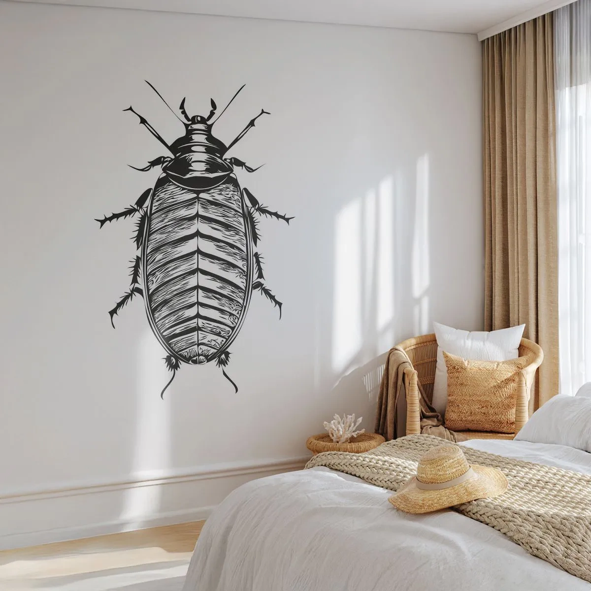 Fototapet Standard Eco - Sikke et eksemplar! - Insekt, Kakerlak, Minimalisme - 350x256 cm