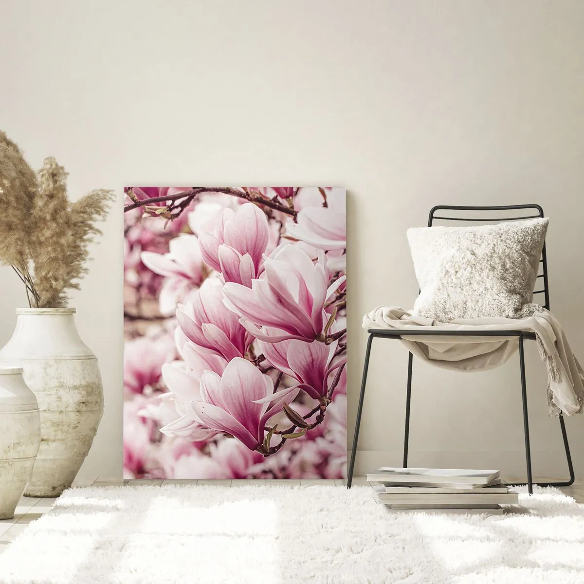 Billede på glas - Foråret er lyserødt - 70x100 cm