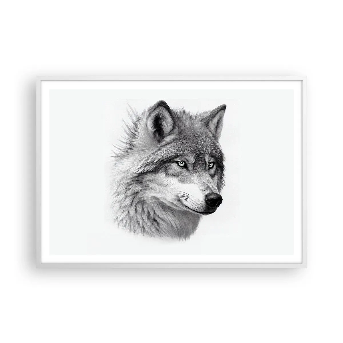 Plakat i hvid ramme - Alpha - uden tvivl - 100x70 cm