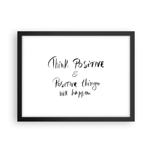 Plakat i sort ramme - Hvordan skal man leve? - 40x30 cm