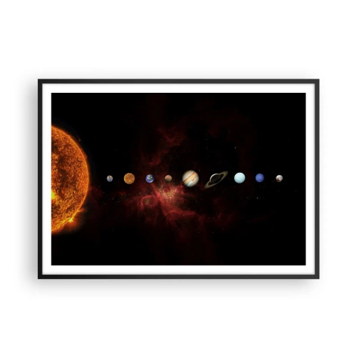 Plakat i sort ramme - Vores nabolag - 100x70 cm