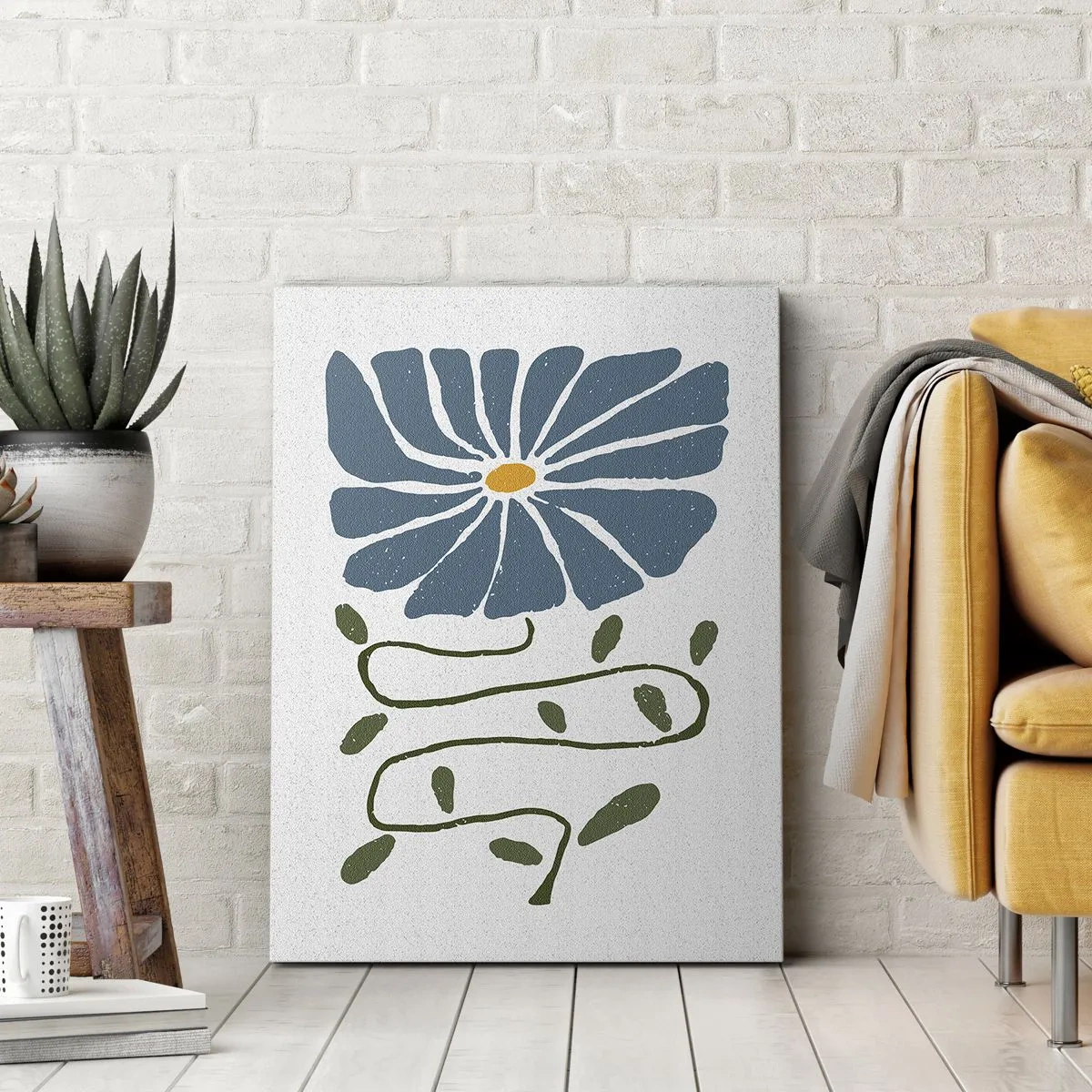 Lærredstryk - Billede på lærred - Fra kvist til blomst - 50x70 cm