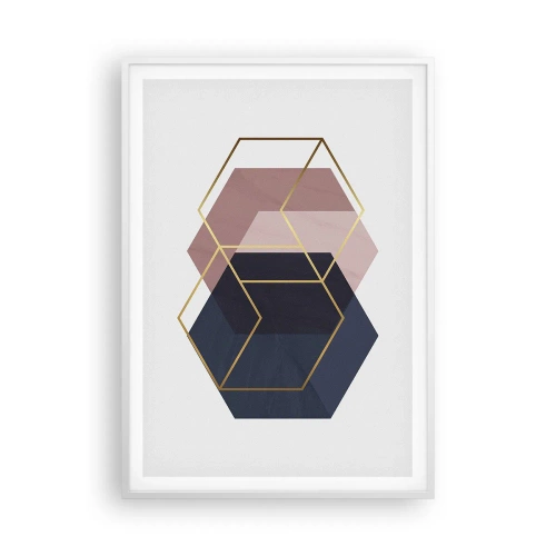 Plakat i hvid ramme - Styrken ved enkelhed - 70x100 cm