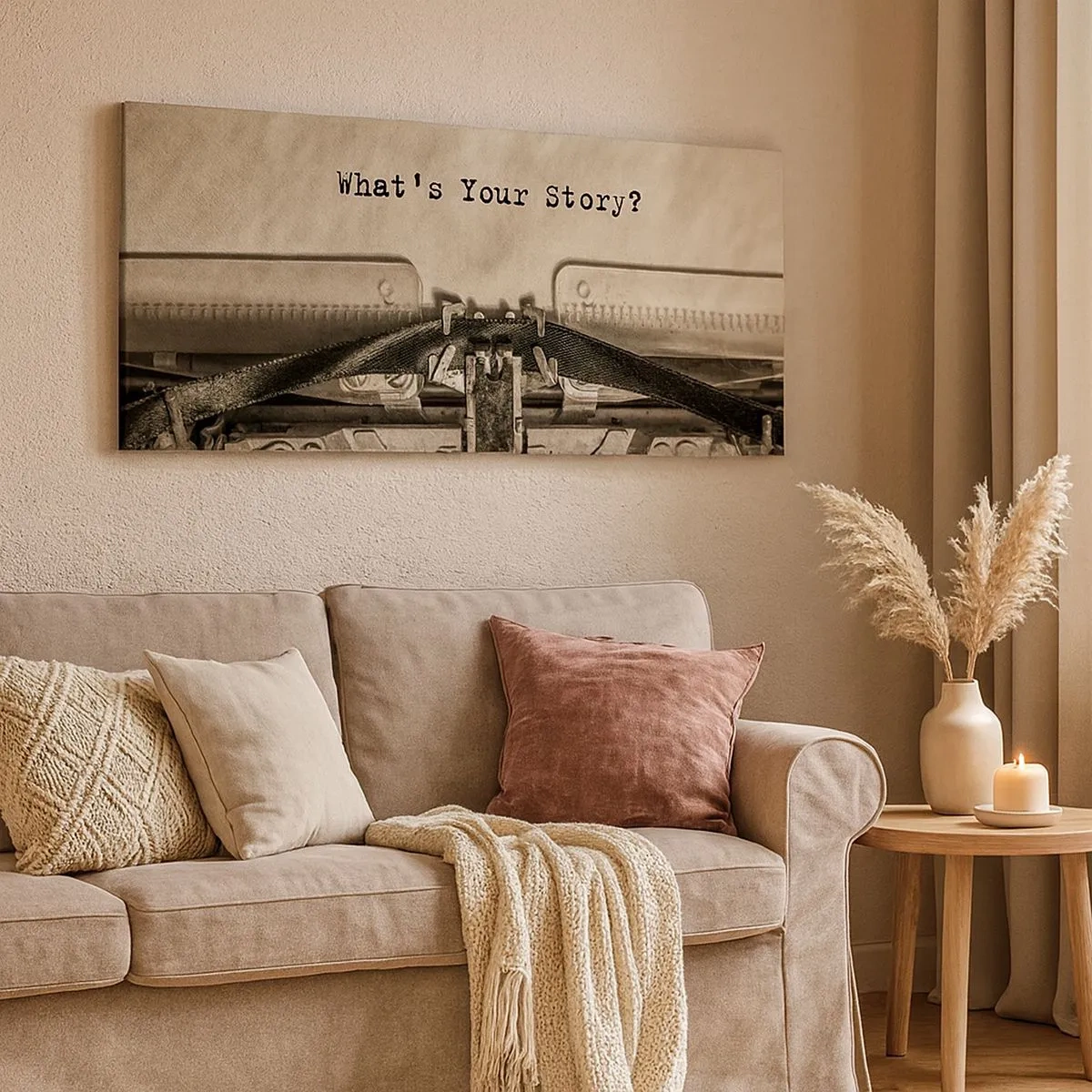 Lærredstryk - Billede på lærred - Fortæl mig - 100x40 cm