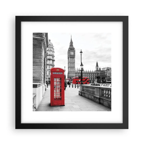 Plakat i sort ramme - Uden tvivl, London - 30x30 cm
