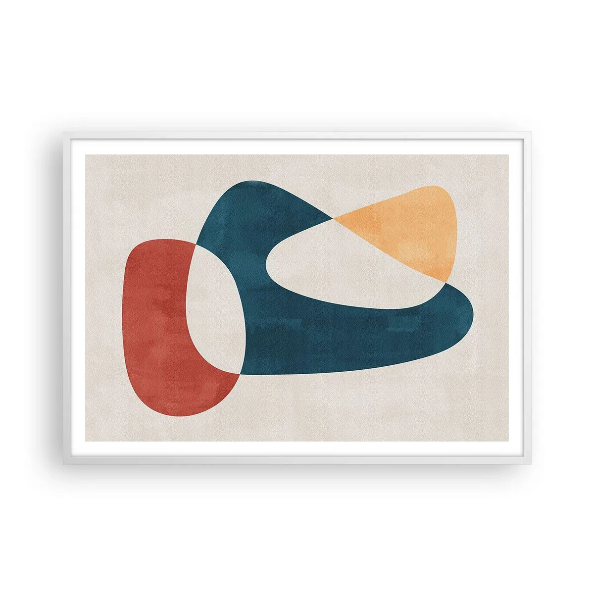 Plakat i hvid ramme - Påvirkninger og metamorfoser - 100x70 cm