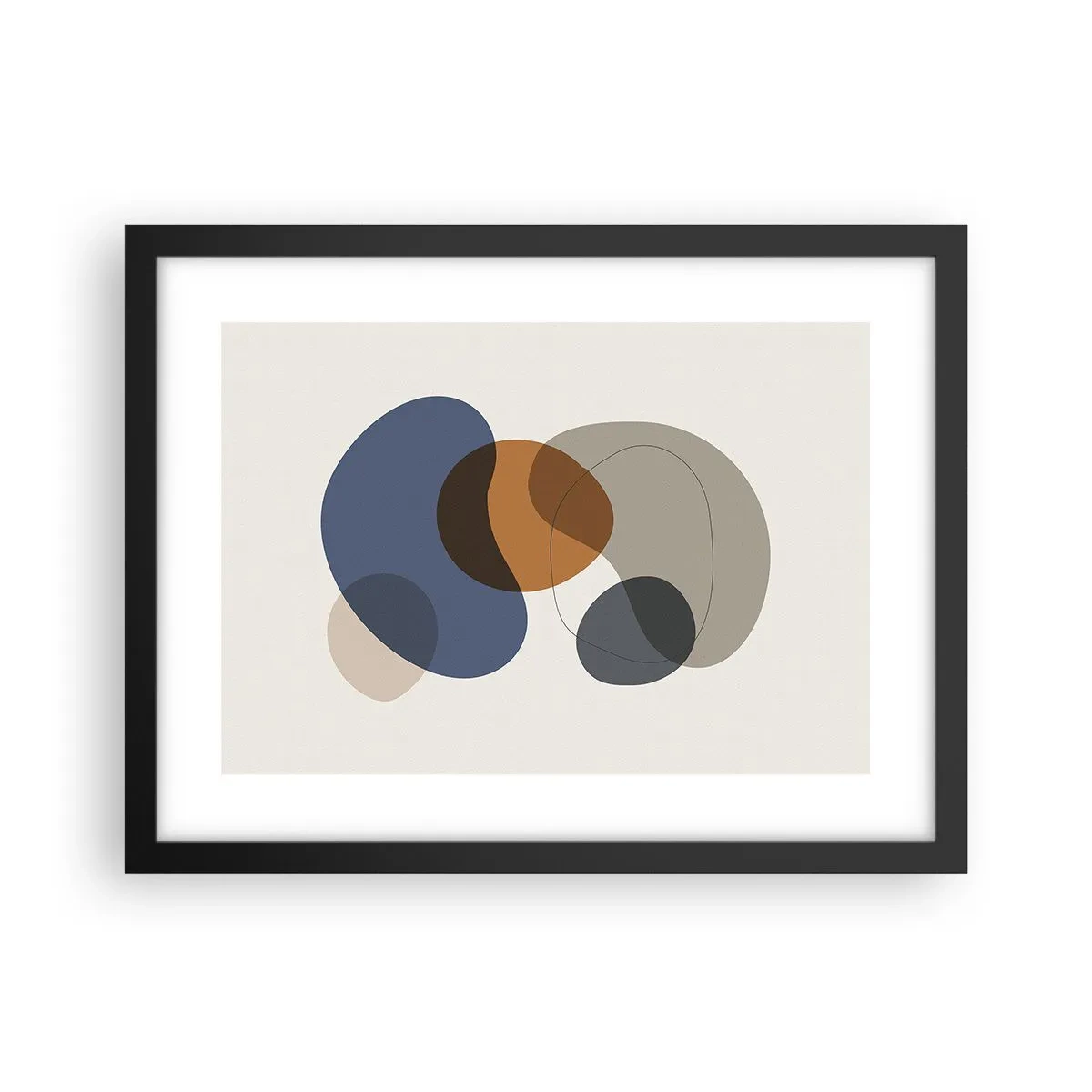 Plakat i sort ramme - Dråber af farve - 40x30 cm