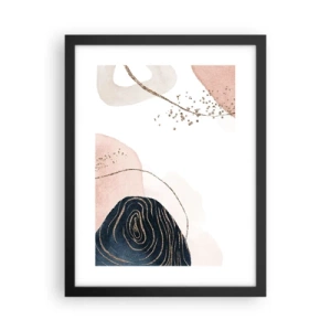 Plakat i sort ramme - Alt flyder - 30x40 cm