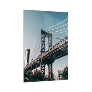 Billede på glas - Over byens bølger - 80x120 cm