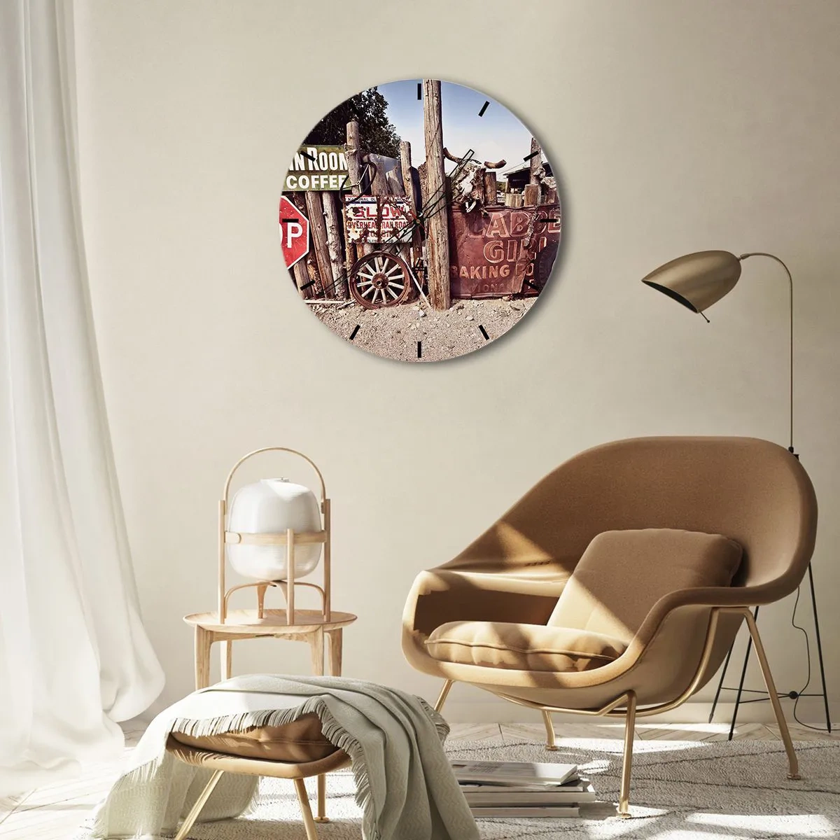 Vægur, Uret - Og tiden er stoppet - 40x40 cm