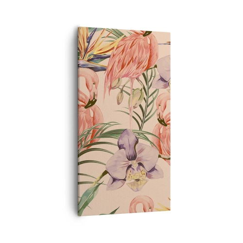 Lærredstryk - Billede på lærred - Lyserød blomstret ballet - 55x100 cm