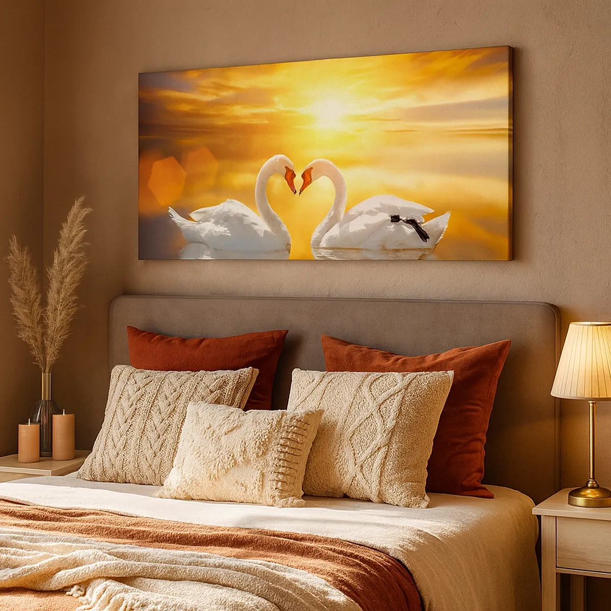 Lærredstryk - Billede på lærred - Hjertet er det smukkeste ord i verden.... - 30x30 cm