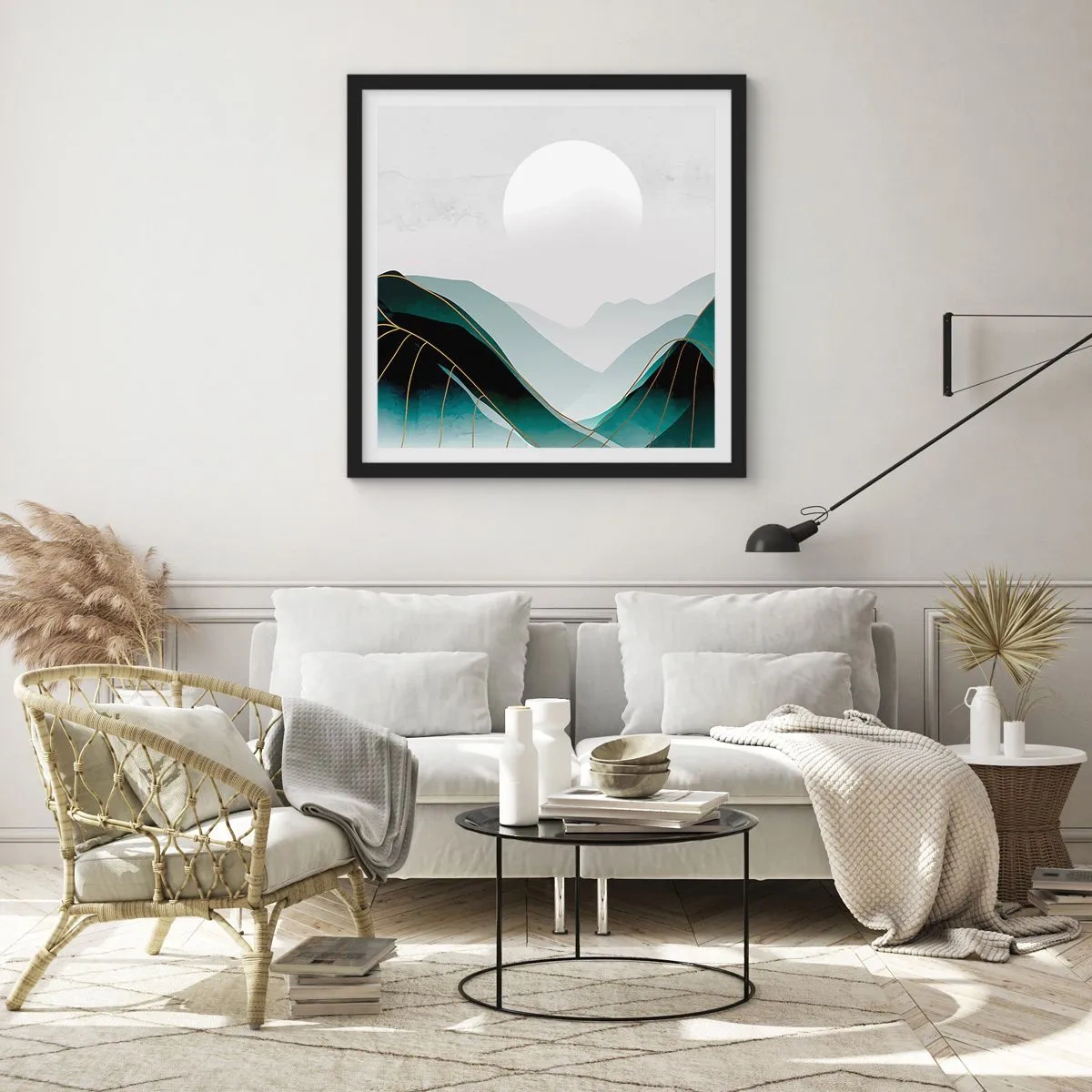 Plakat i sort ramme - I fuld majestæt - 60x60 cm