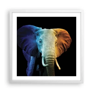 Plakat i hvid ramme - Excentrisk, ikke underlig - 50x50 cm