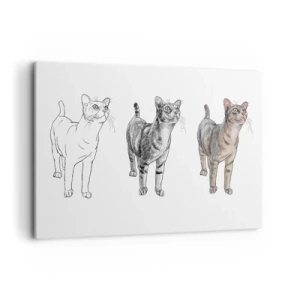 Lærredstryk - Billede på lærred - Tegneundervisning - 120x80 cm