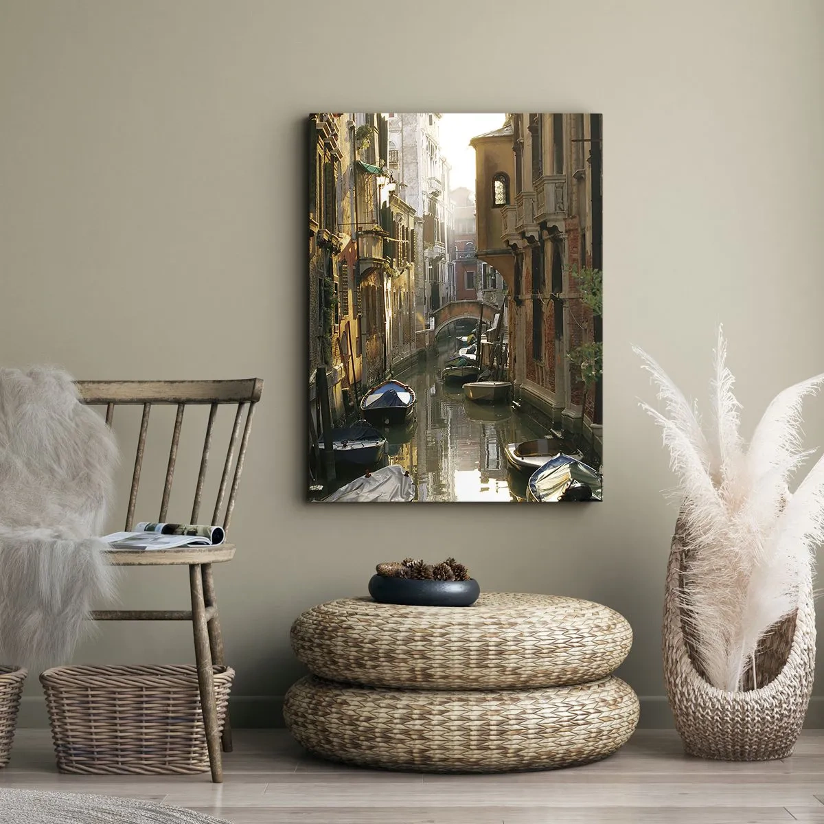 Lærredstryk - Billede på lærred - I en venetiansk baggyde - 45x80 cm