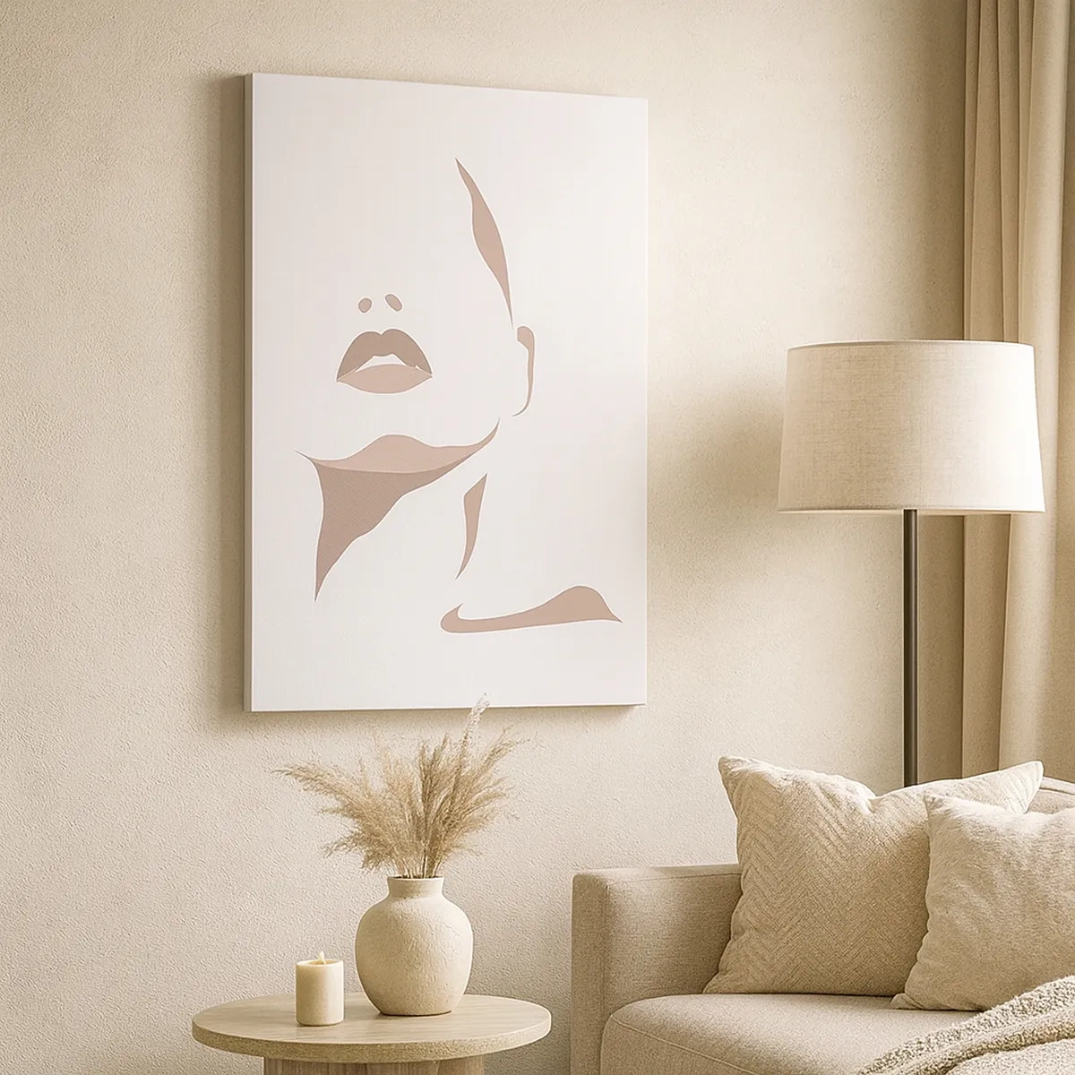 Lærredstryk - Billede på lærred - Skabt af lys og skygge - 50x70 cm