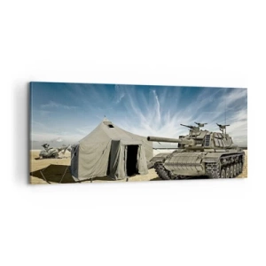Lærredstryk - Billede på lærred - En militær drøm - 100x40 cm