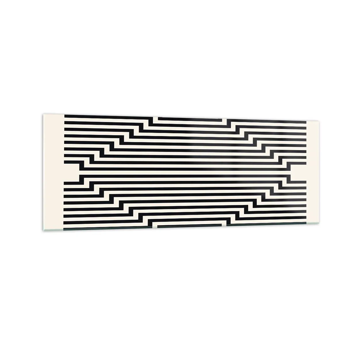 Billede på glas - Geometrisk illusion - 140x50 cm