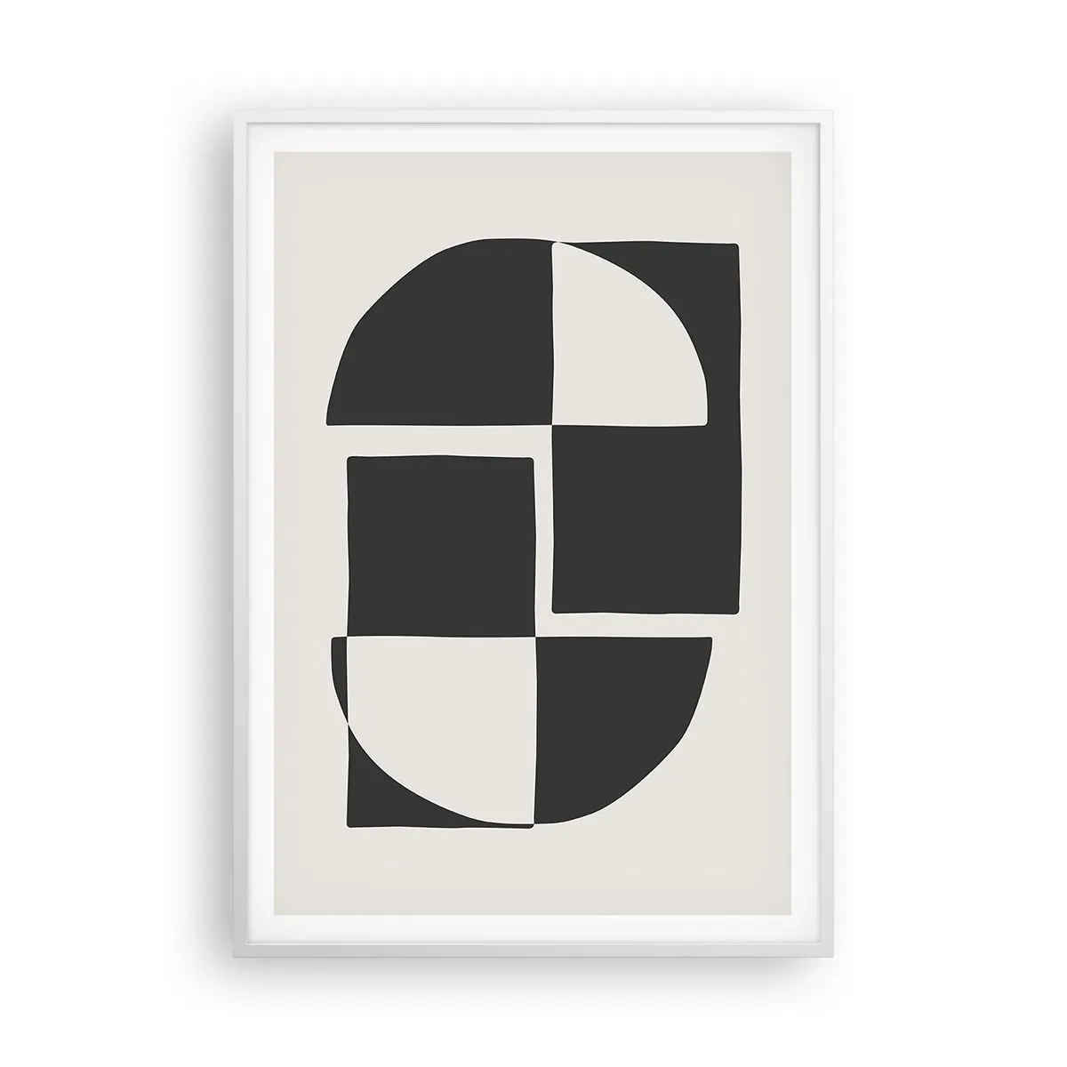 Plakat i hvid ramme - Antitese - syntese - 70x100 cm
