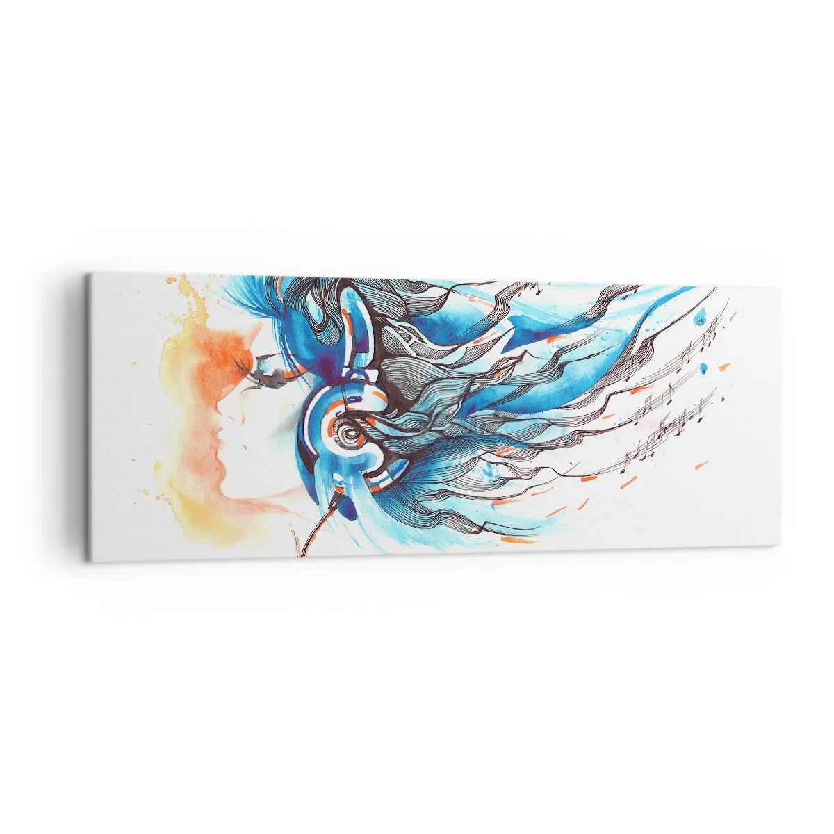 Lærredstryk - Billede på lærred - Lad musikken spille - 140x50 cm