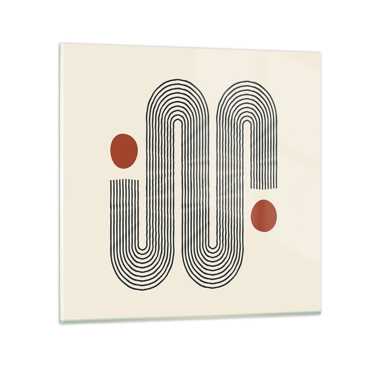 Billede på glas - Fra start til slut - 70x70 cm