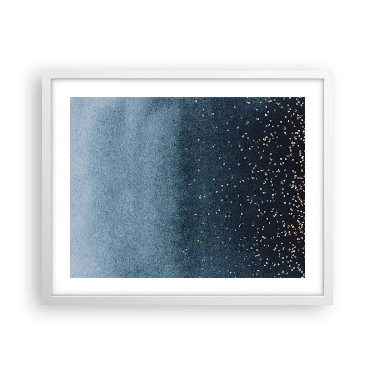 Plakat i hvid ramme - Sammensætning - blå faser - 50x40 cm