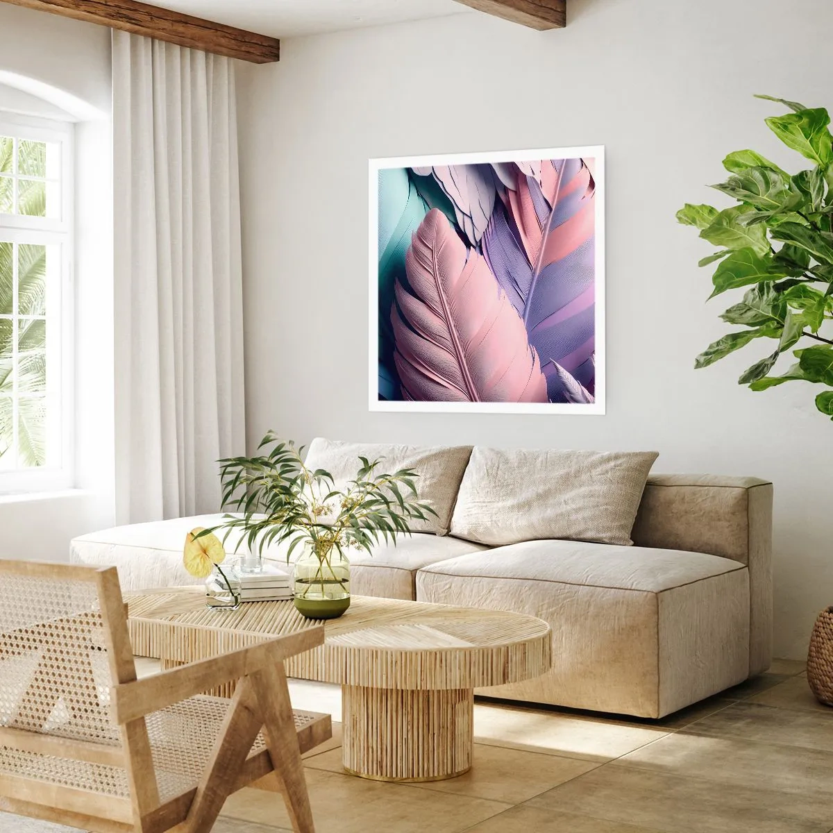 Plakat - Chik fugl - 60x60 cm