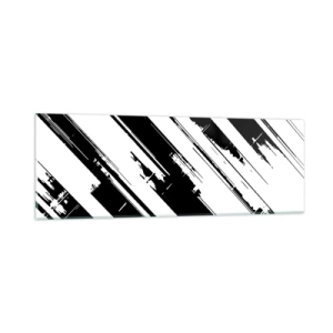 Billede på glas - Intens og dynamisk komposition - 90x30 cm